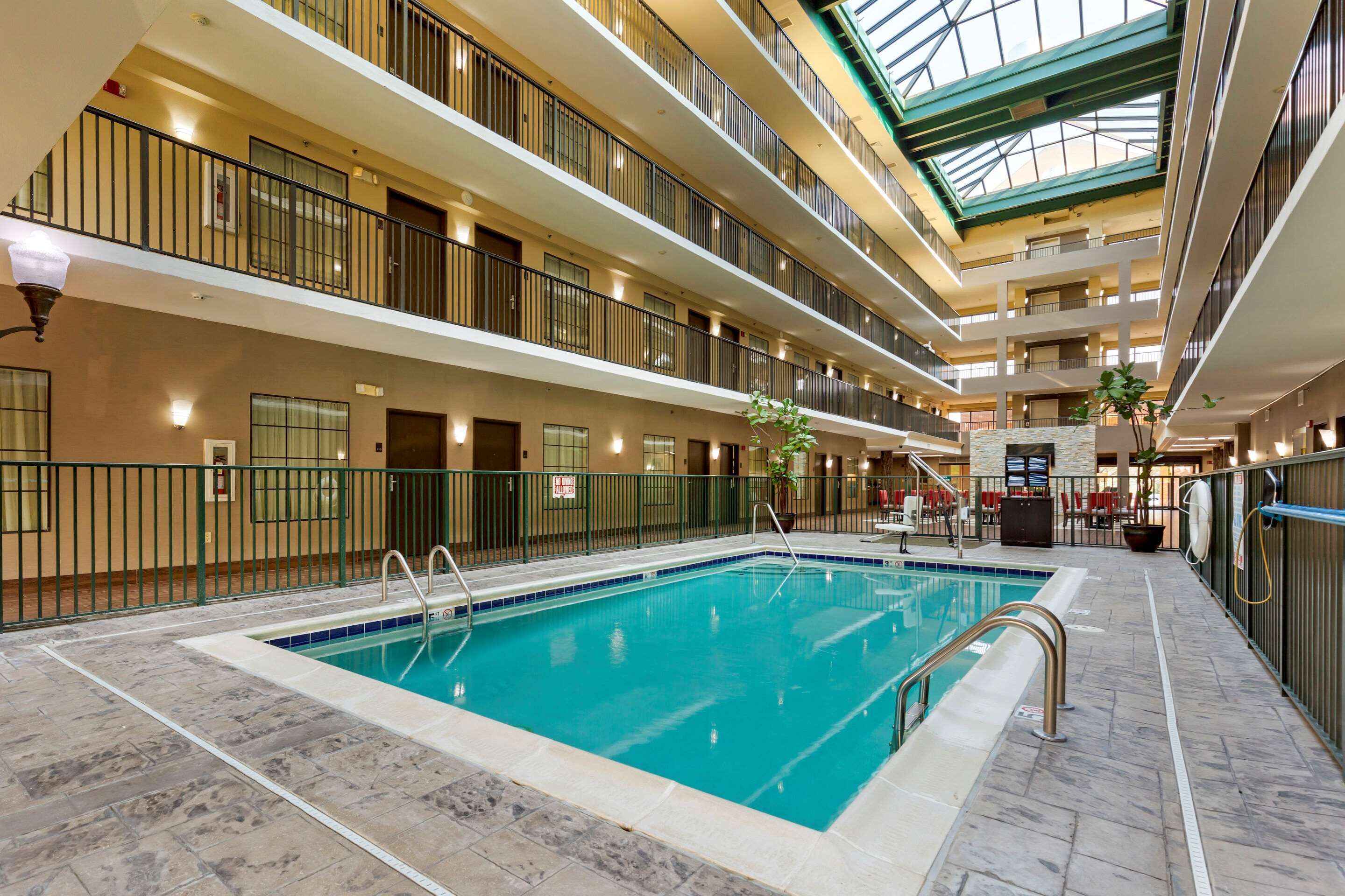 Indoor pool, open 10:00 AM to 9:00 PM, sun loungers