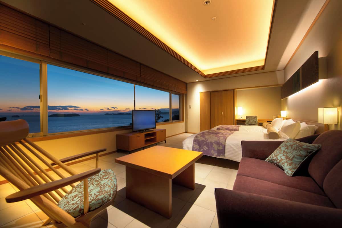 Premium Twin, Open-air Bath | 1 bilik tidur, peti besi dalam bilik, cadar katil
