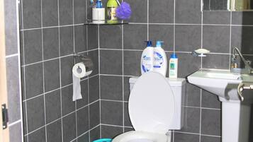 ファミリー ルーム | バスルーム | シャワー、バスアメニティ (無料)、ヘアドライヤー、スリッパ