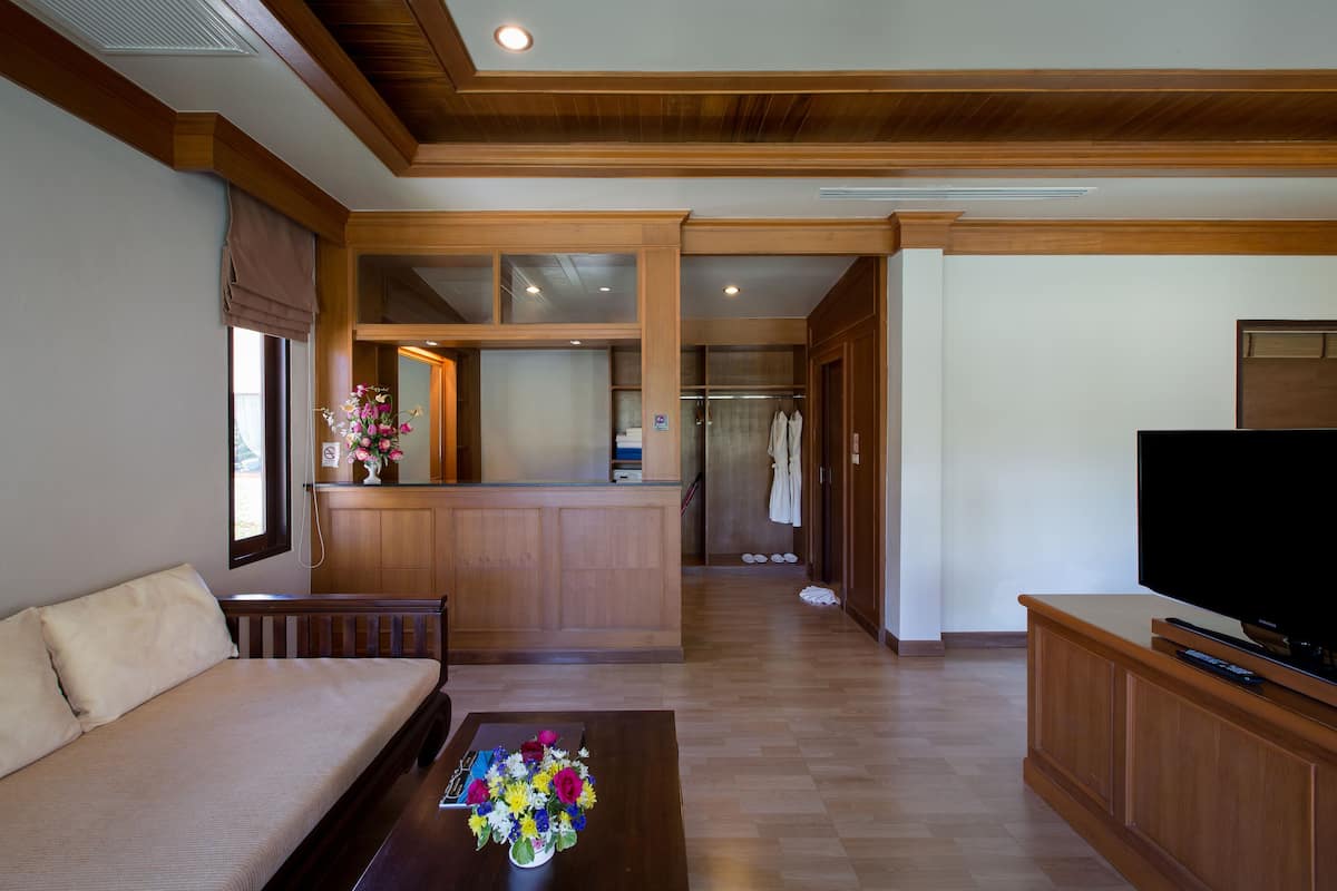 sunset pool view villa | 1 bedroom, premium bedding, tempur-pedic beds, minibar