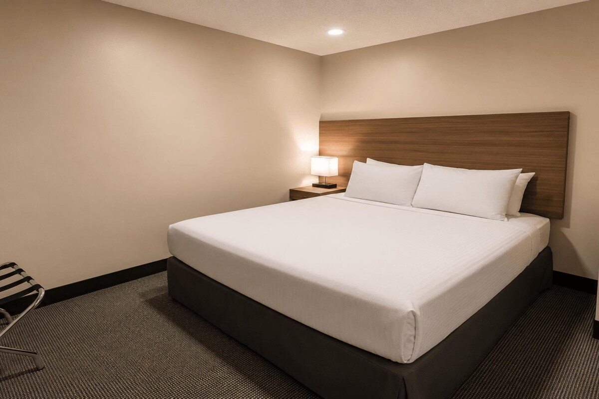 Standard Room, 1 King Bed, Non Smoking, Refrigerator & Microwave | Hypo-allergenic bedding, desk, laptop workspace, blackout curtains