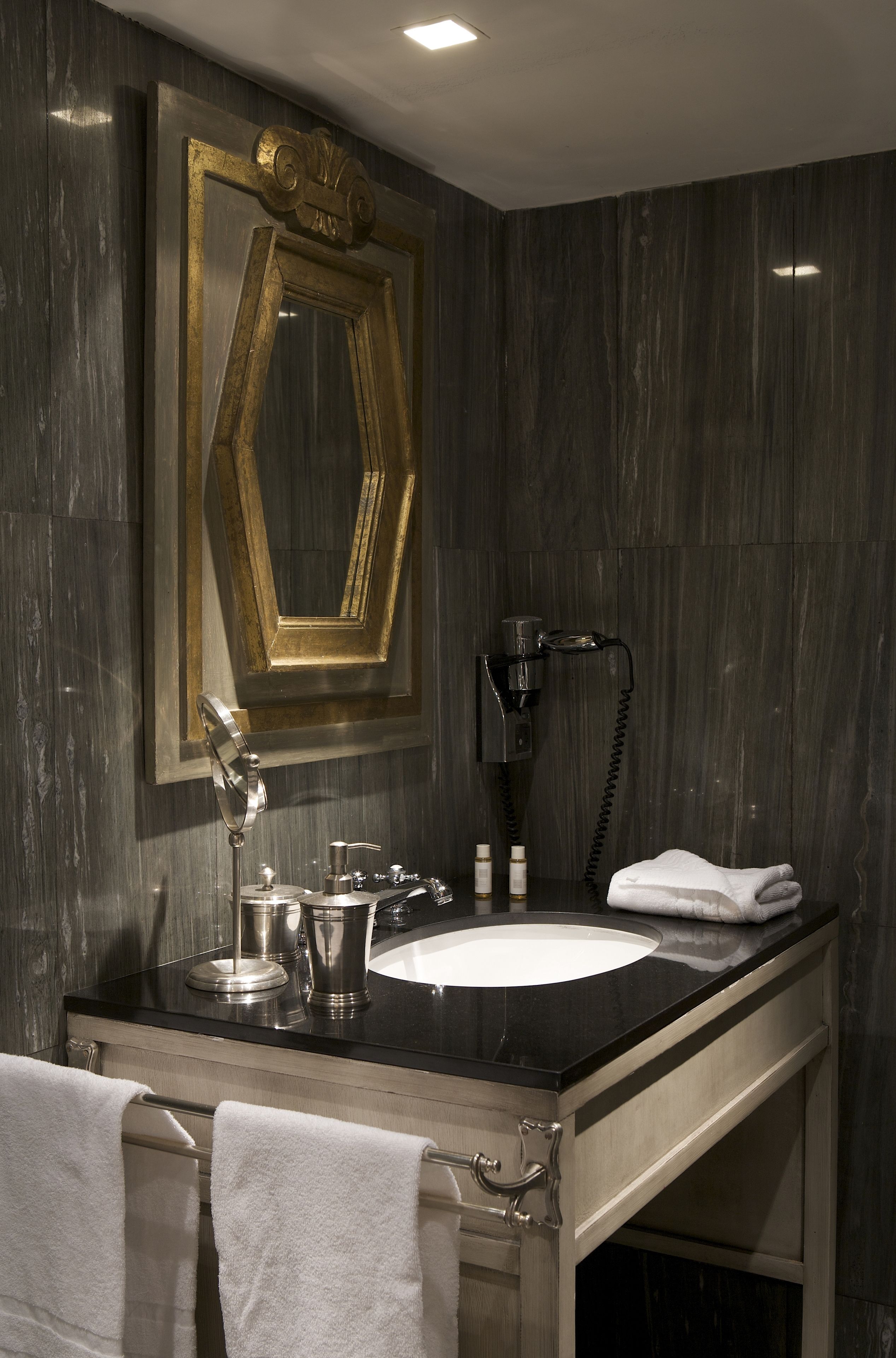 free toiletries, hair dryer, bathrobes, towels