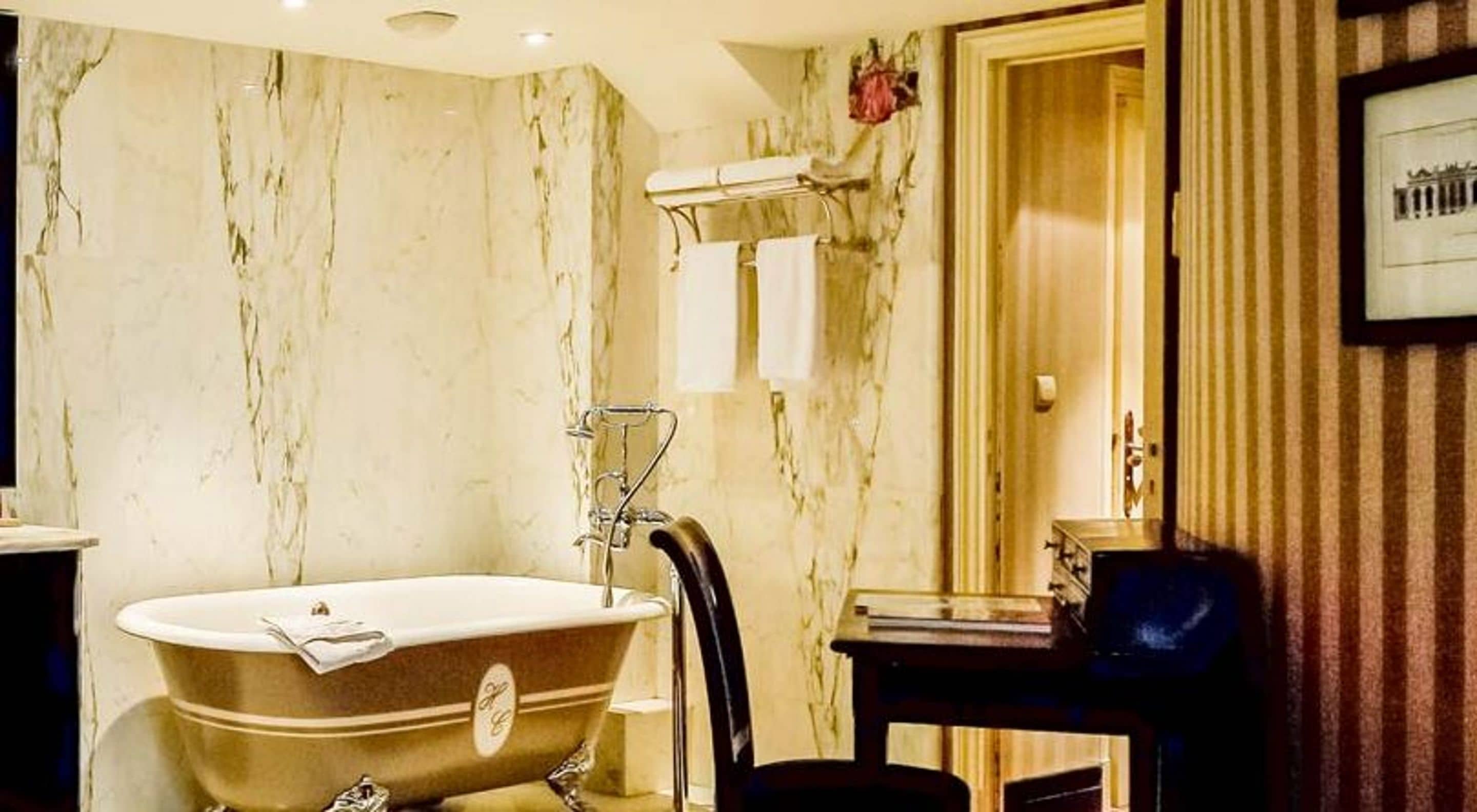 free toiletries, hair dryer, bathrobes, towels