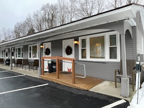 Accessible, Dog-Friendly Double | Individually decorated, desk, blackout drapes, iron/ironing board