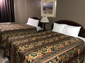 Room, 2 Queen Beds, Non Smoking with Refrigerator and Microwave | 1 bedroom, desk, free WiFi, bed sheets