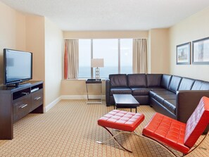 42-inch flat-screen TV with cable channels, TV, DVD player - Boardwalk Resorts Atlantic Palace (Atlantic City)