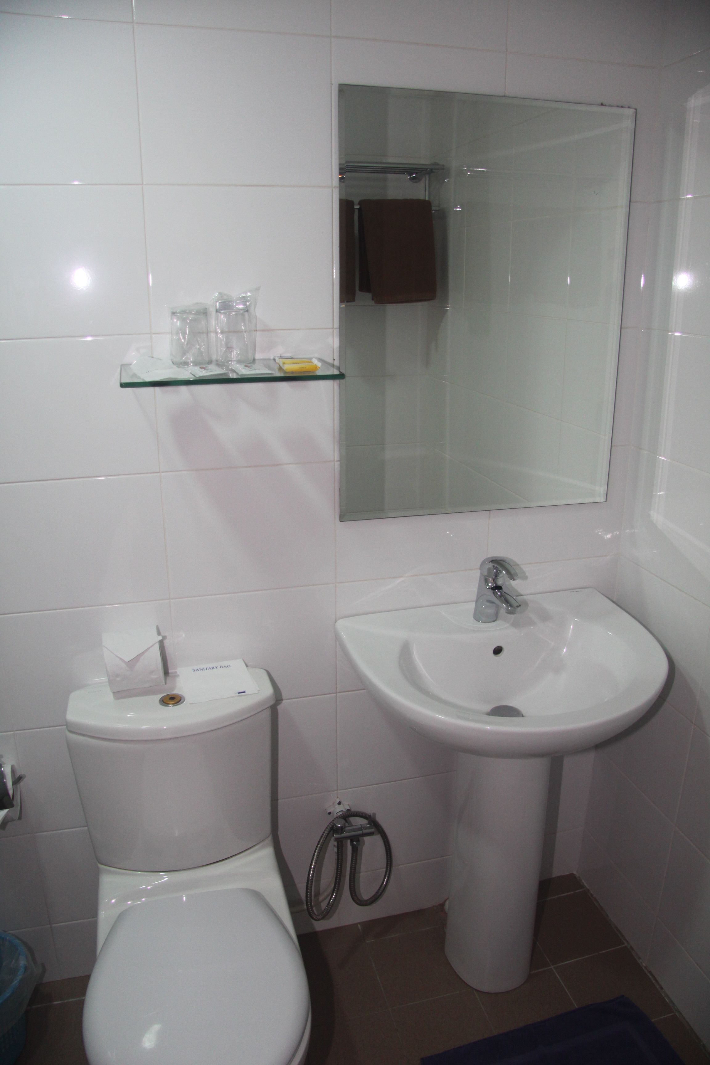 shower, free toiletries, hair dryer, slippers