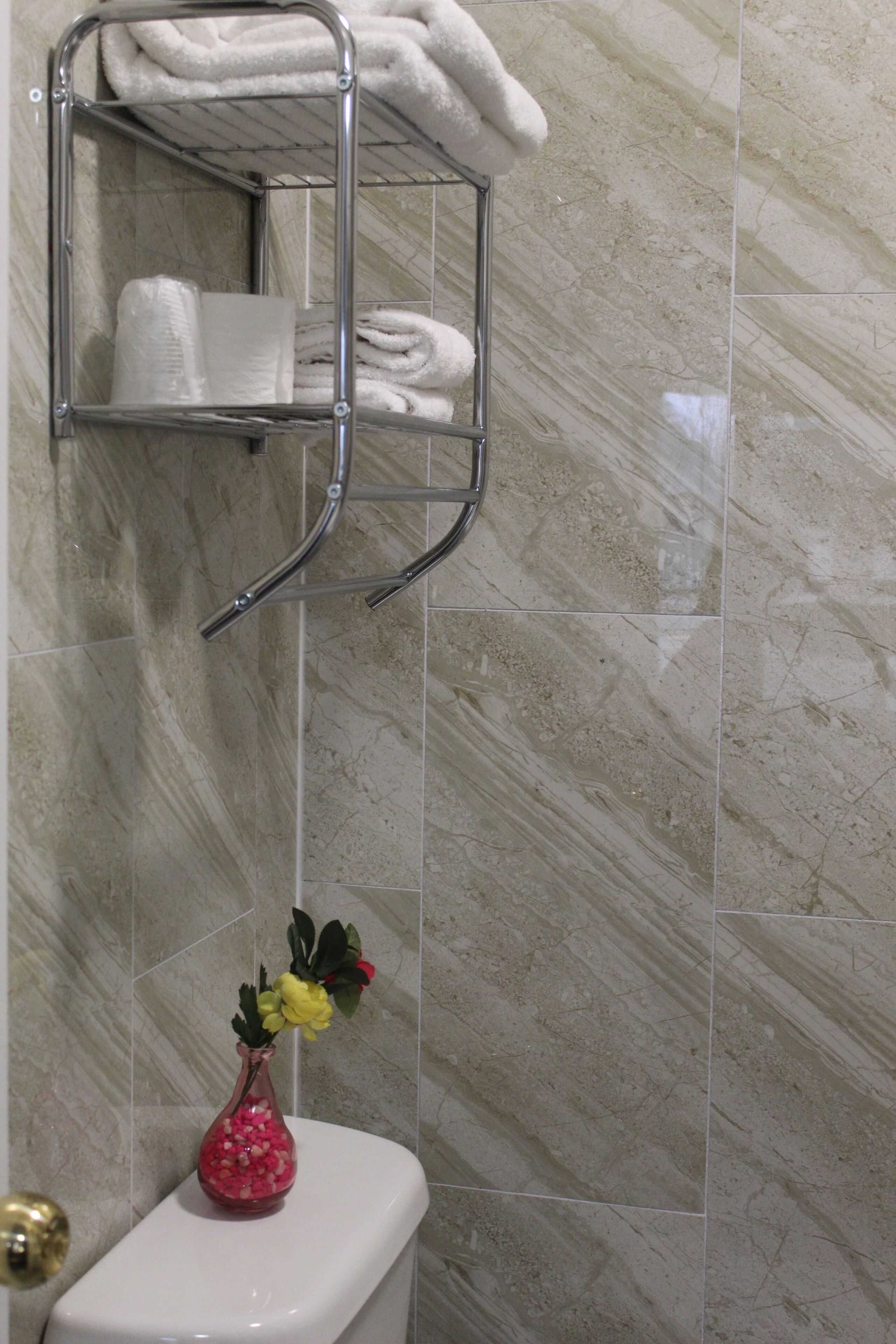 standard room, multiple beds | bathroom | combined shower/bathtub, hair dryer, towels