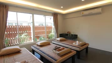 Body treatments, aromatherapy, Thai massages, body wraps, body scrubs