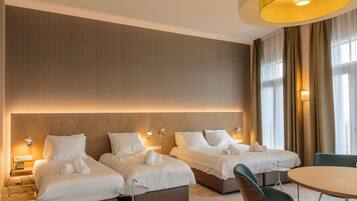 Deluxe Quadruple Room | 1 bedroom, hypo-allergenic bedding, free minibar, in-room safe