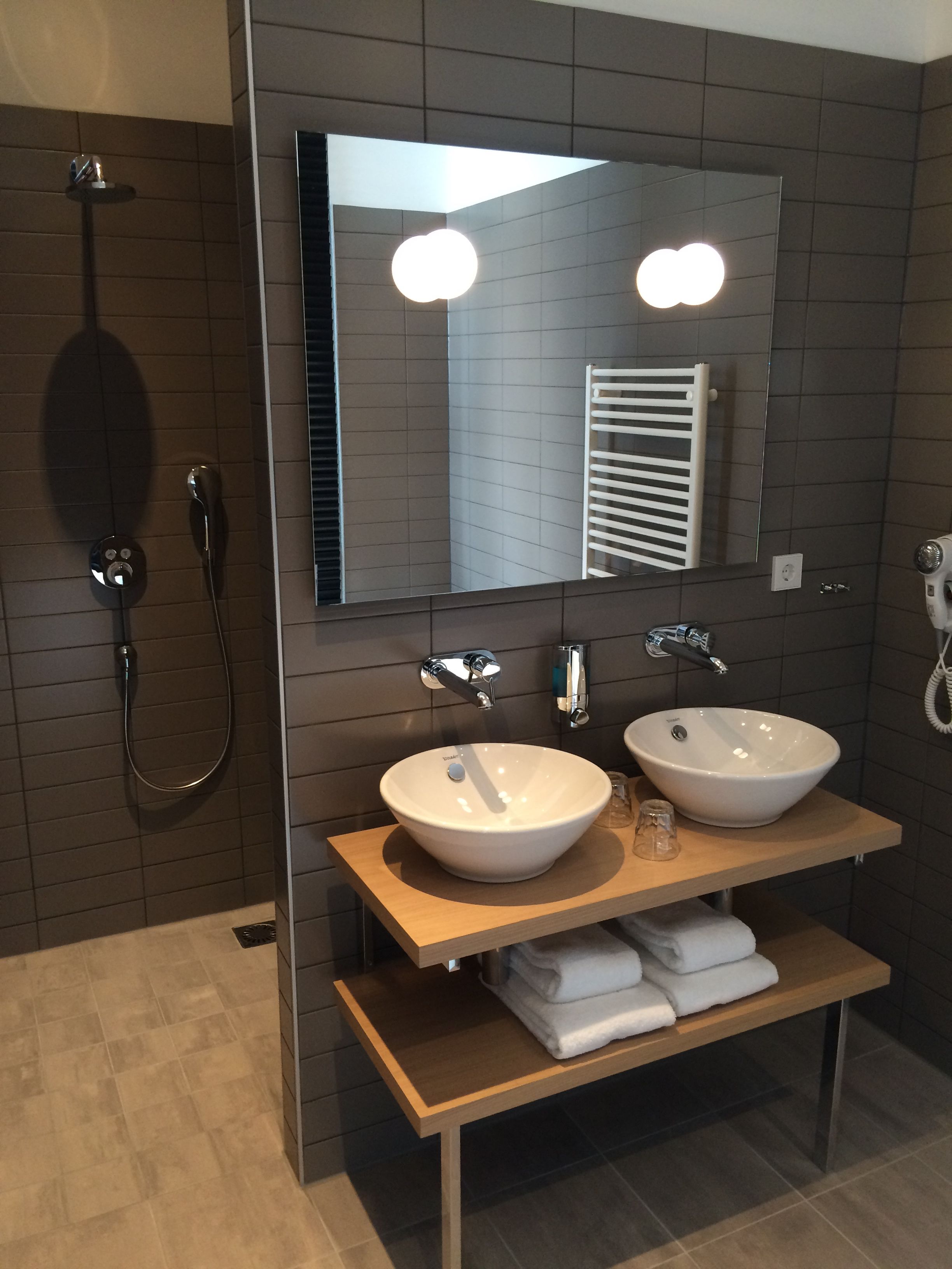 shower, free toiletries, hair dryer, bathrobes