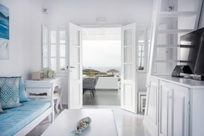 DIAMOND: 4 Bedroom Villa Sunset & Sea View with Private Pool & Hot Tub | View from room - Oia Sunset Villas (Santorini)