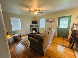 Televisión de pantalla plana, chimenea