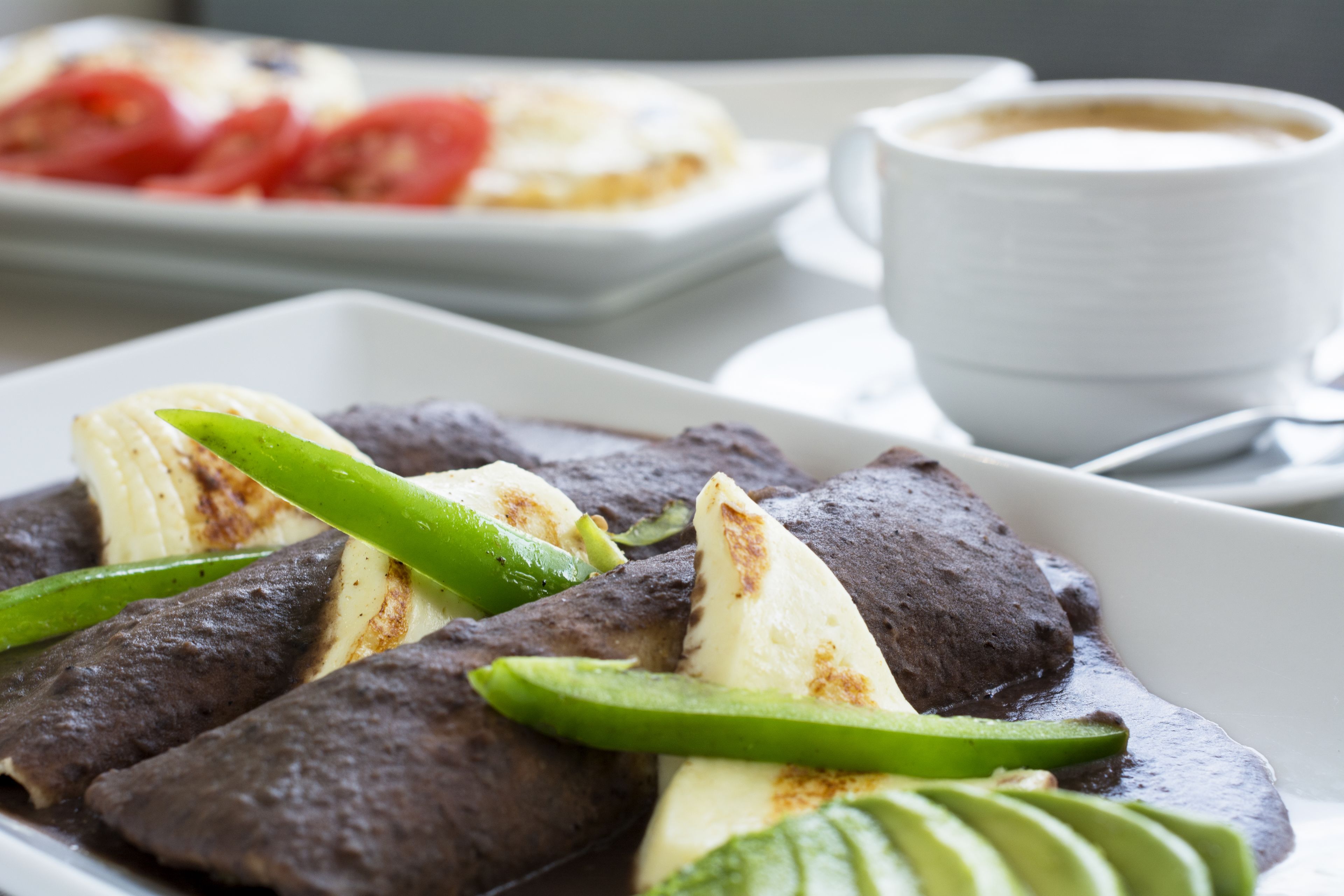 breakfast, lunch and dinner served