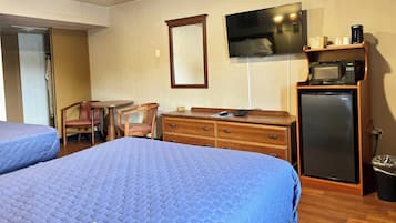 Desk, blackout curtains, iron/ironing board, free WiFi