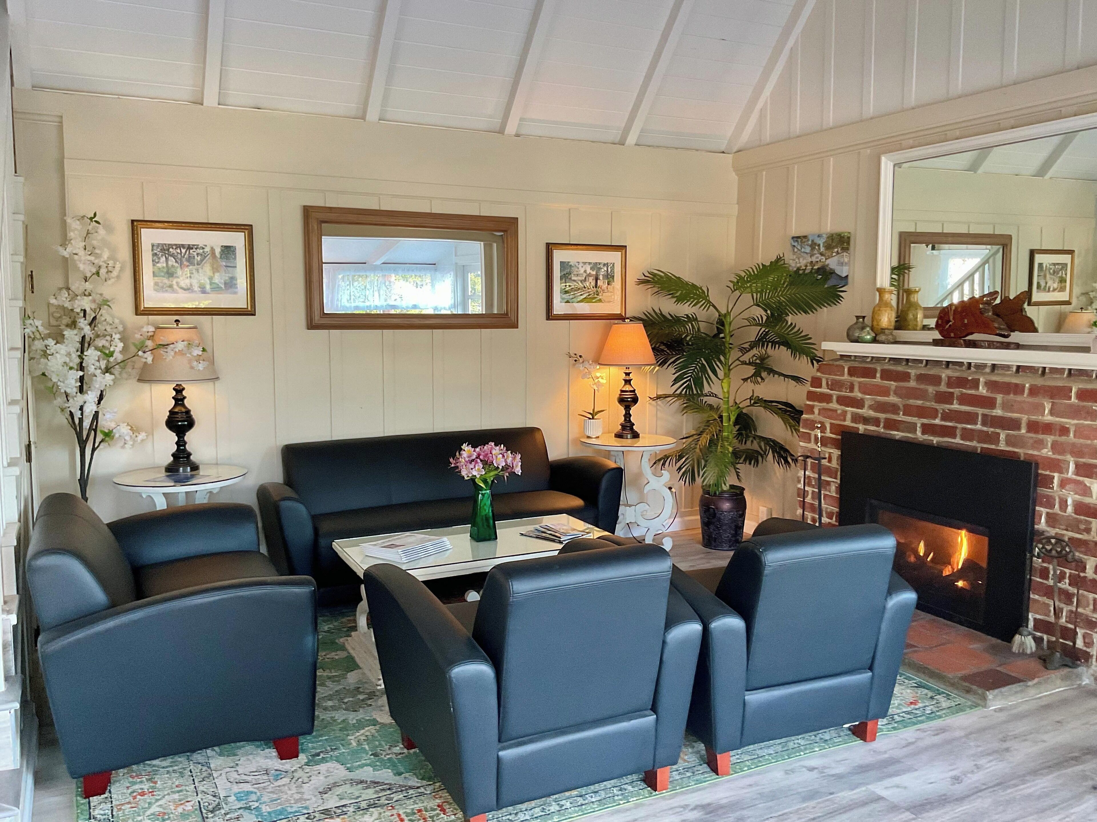 Área de estar no saguão