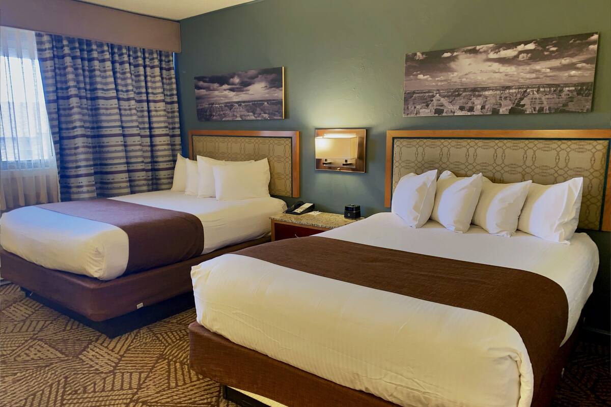 standard room, 2 queen beds | 1 bedroom, in-room safe, desk, iron/ironing board