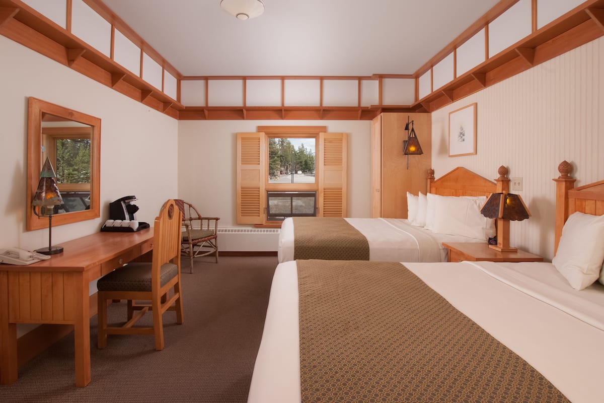 Premium Room, 2 Queen Beds | Desk, bed sheets
