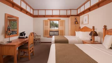 Premium Room, 2 Queen Beds | Desk, bed sheets