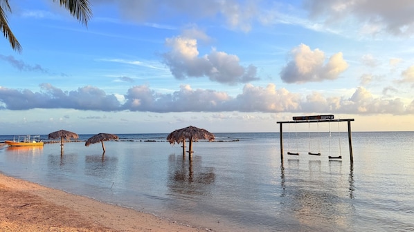 Private beach, white sand, beach massages, snorkelling