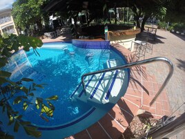 2 outdoor pools, pool umbrellas, sun loungers