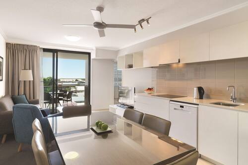 Fridge, microwave, electric kettle