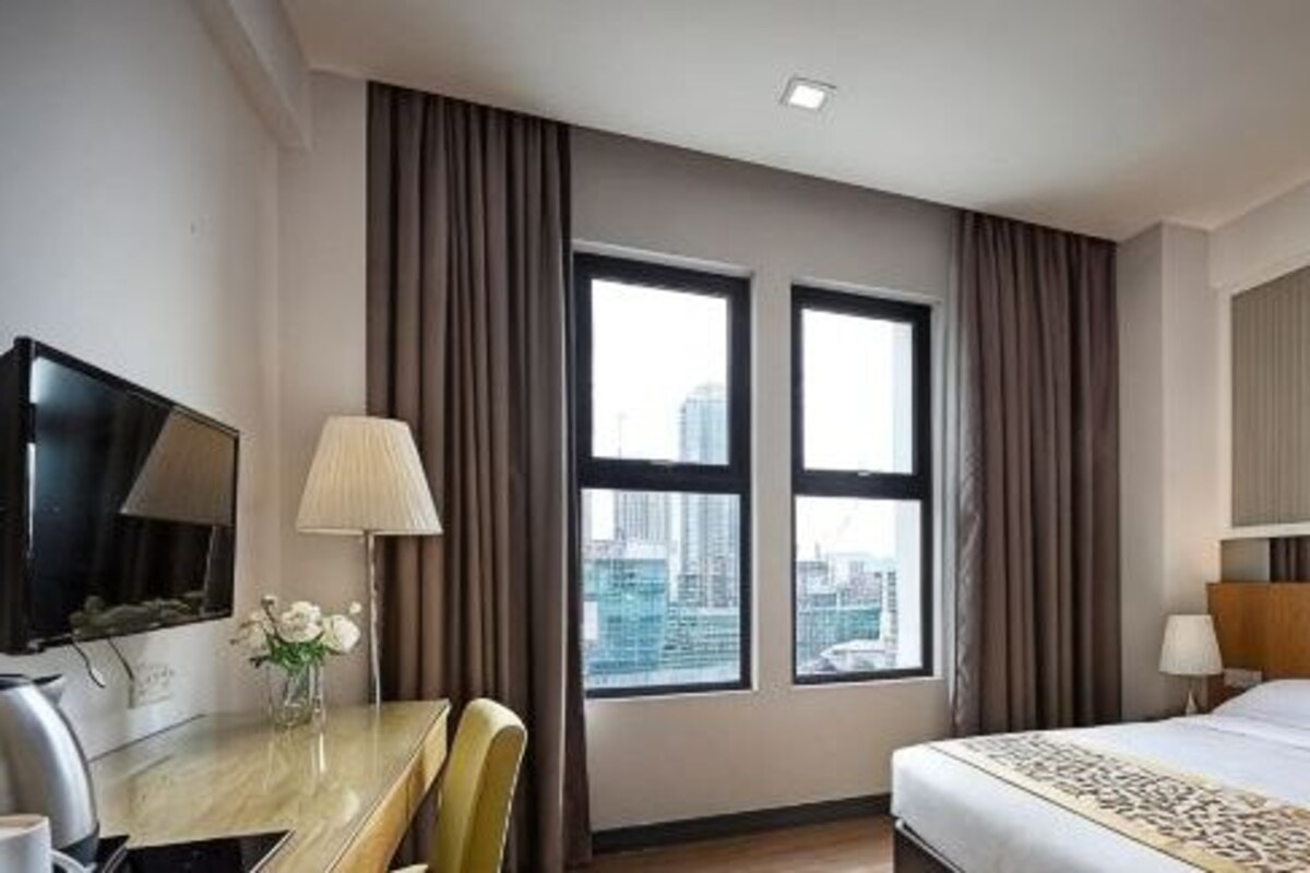 Minibar, desk, blackout curtains, iron/ironing board (on request)