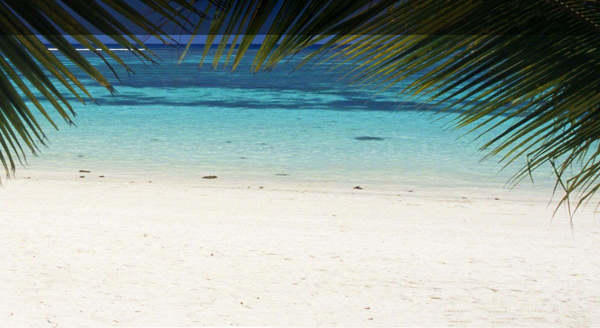 on the beach, white sand, beach bar