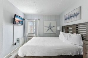 One bedroom Queen Suite | Individually decorated, individually furnished, iron/ironing board - Beachcomber Resort (Avalon)