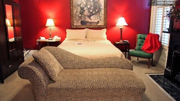 Room, 1 Queen Bed, Fireplace | 3 bedrooms, premium bedding, pillowtop beds, individually decorated