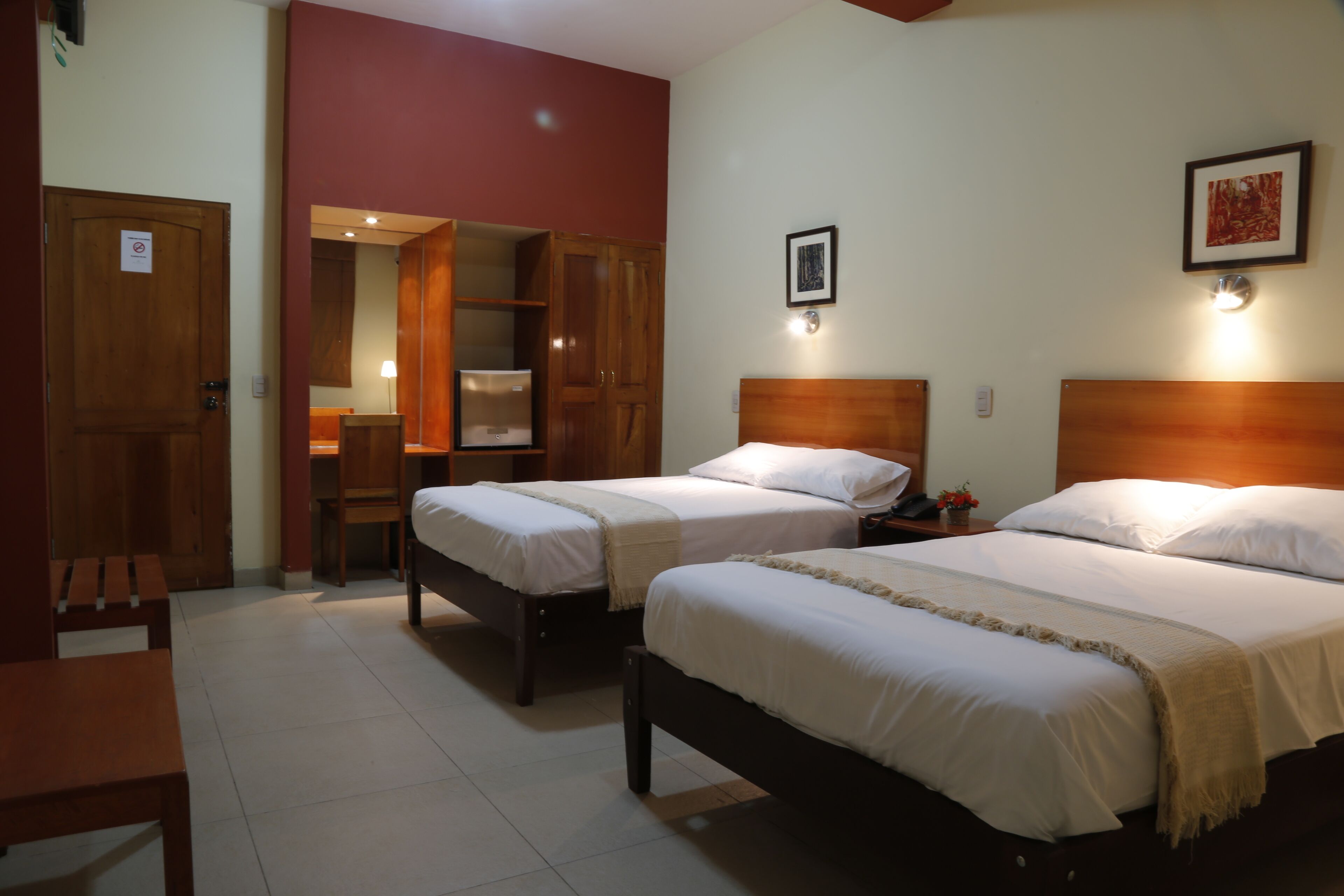 twin room, 2 double beds | premium bedding, in-room safe, individually decorated