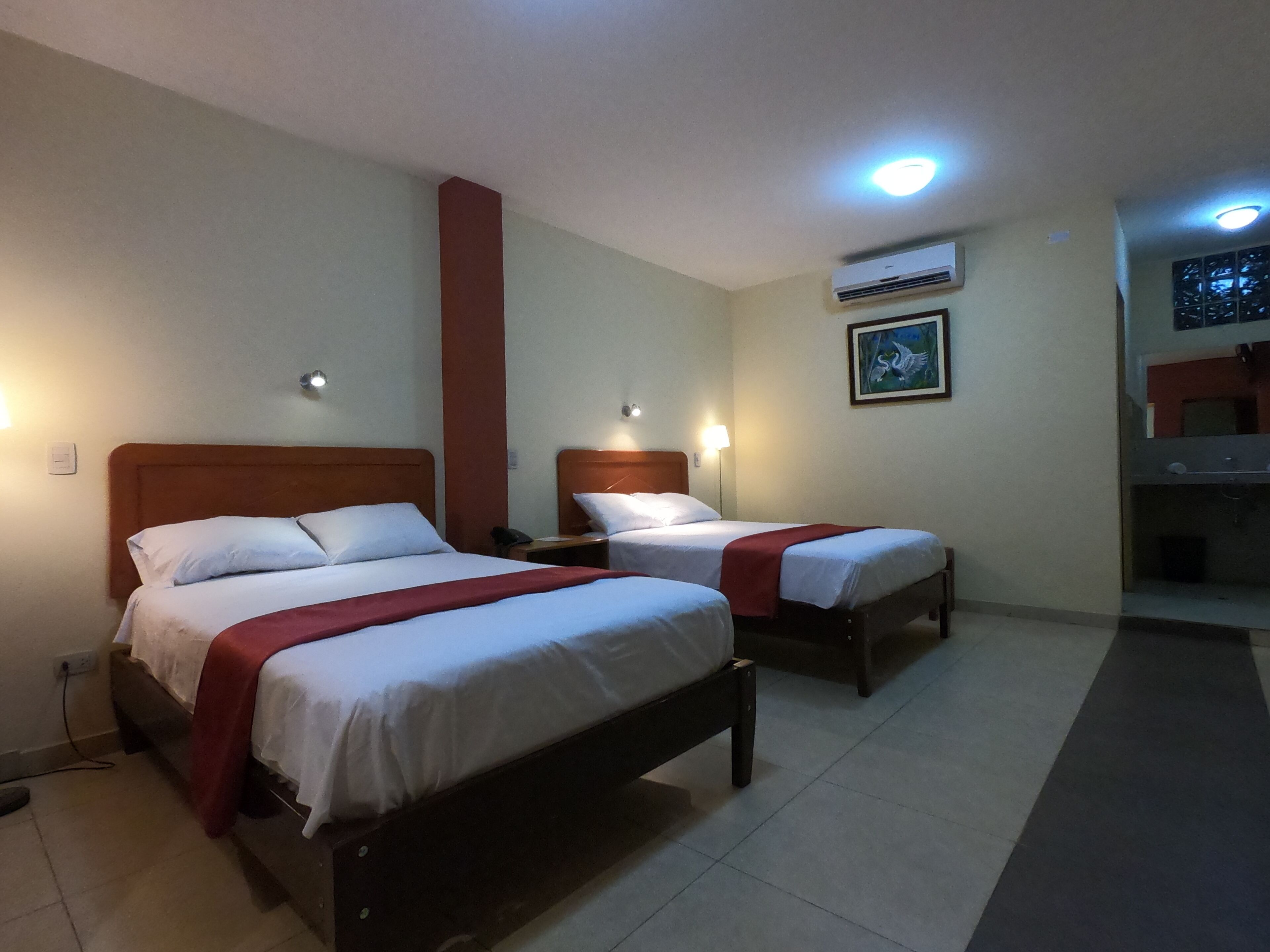 twin room, 2 double beds | premium bedding, in-room safe, individually decorated