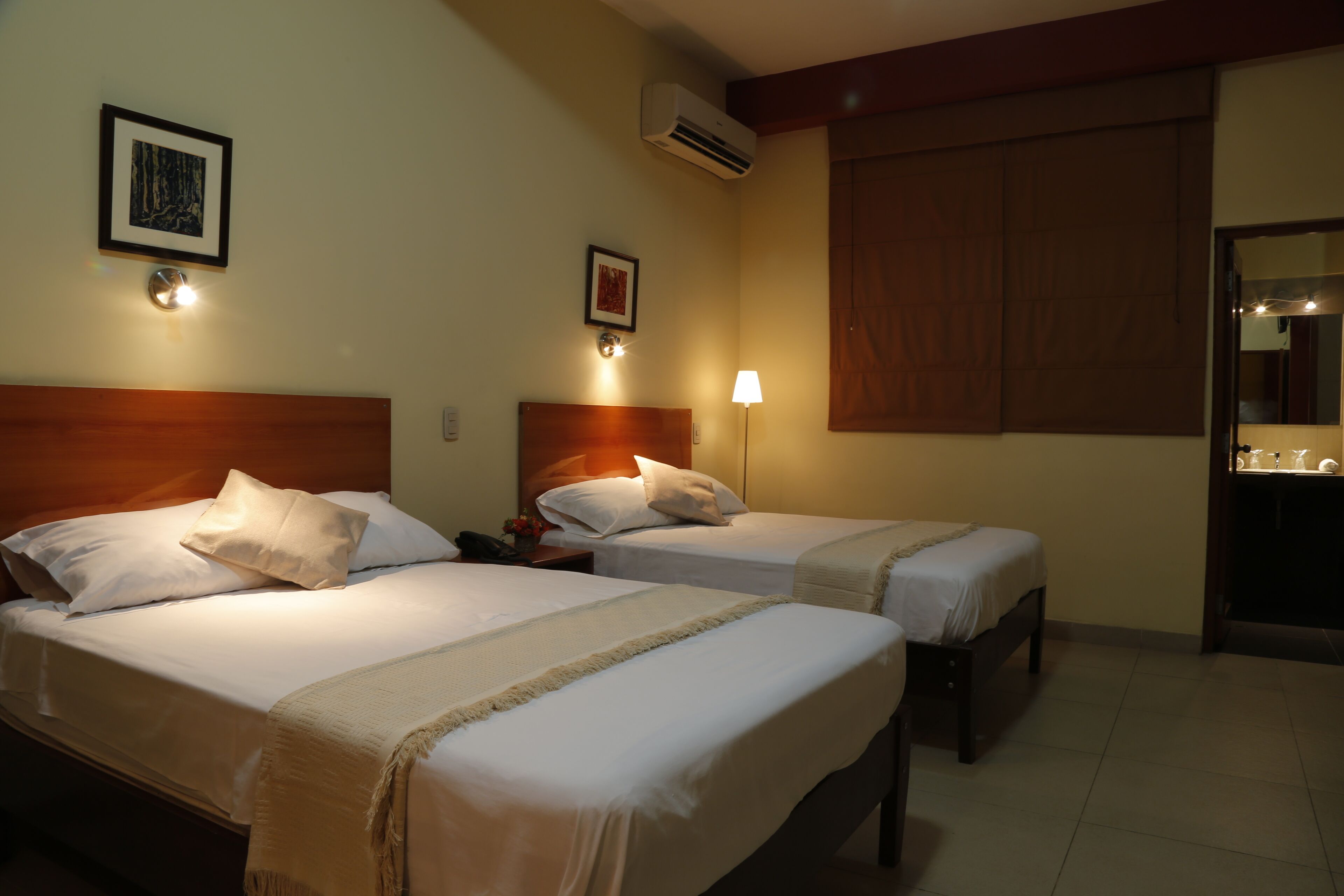 twin room, 2 double beds | premium bedding, in-room safe, individually decorated