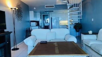 Casa geminada panorâmica, vista para a praia | Cozinha privada | Geladeira, micro-ondas, cafeteira/chaleira, torradeira