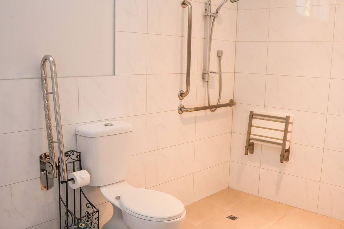 Standard Apartment, 1 Bedroom, Accessible (Wheelchair friendly) | Bathroom | Shower, free toiletries, towels