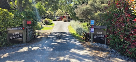 Front of property. The Rocks Chalets