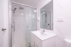 Hair dryer, towels, toilet paper