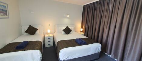 Habitación Deluxe con 2 camas individuales | Ropa de cama hipoalergénica, tabla de planchar con plancha, wifi gratis