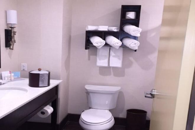 Designer toiletries, towels