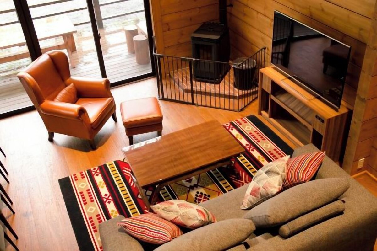 Living area | 50-inch LCD TV with satellite channels, TV, fireplace