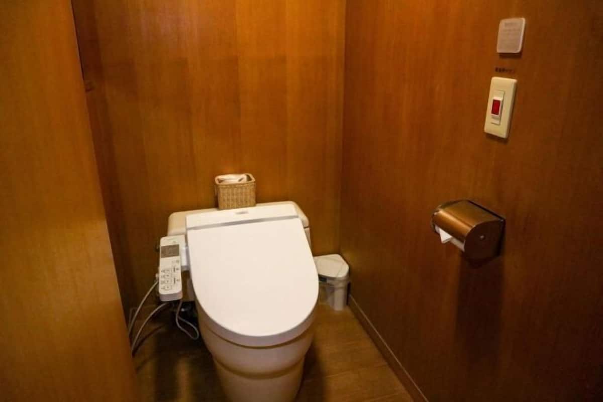 Bathroom | Combined shower/bathtub, spring water bathtub, free toiletries