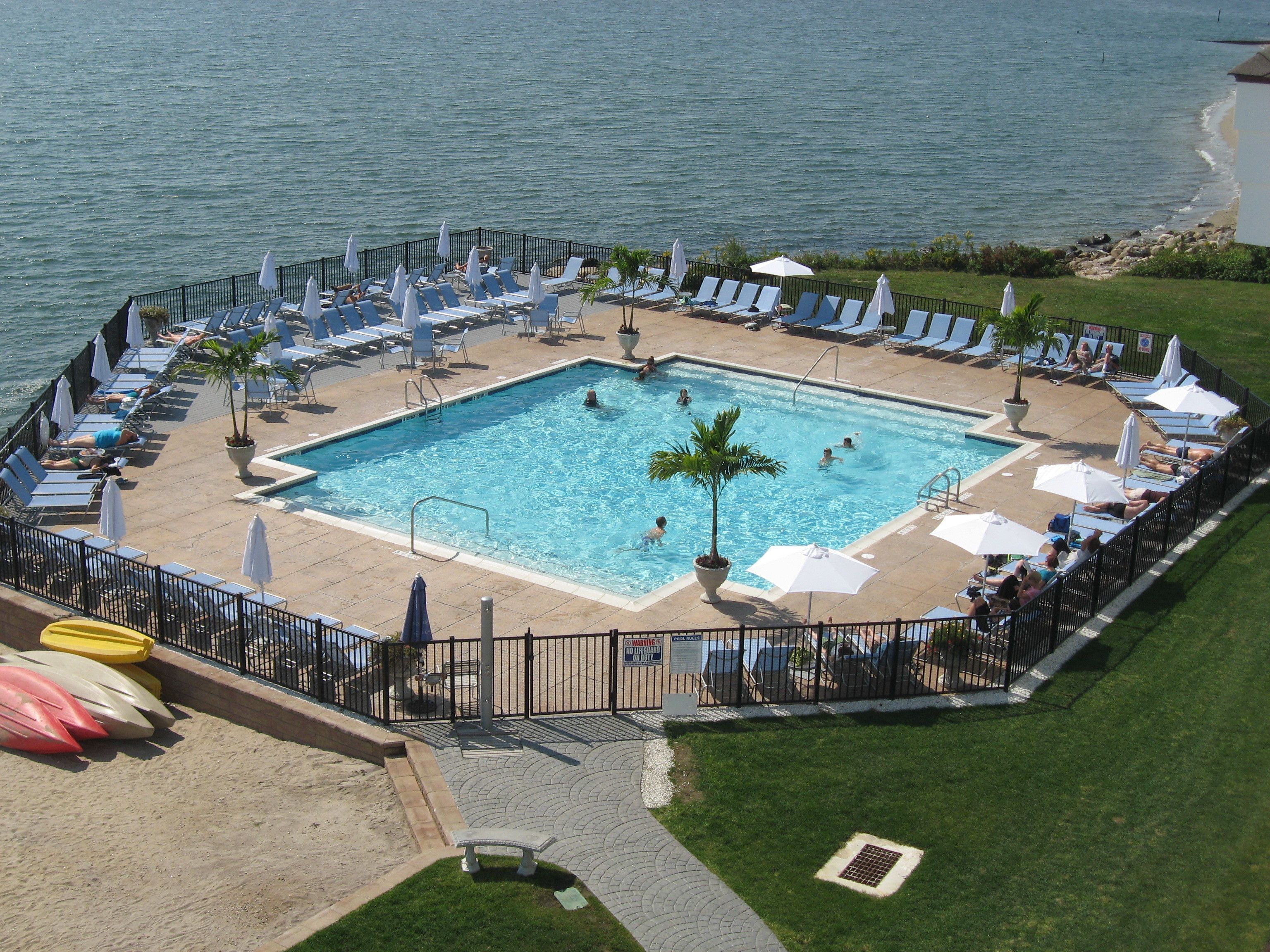 Indoor pool, seasonal outdoor pool, cabanas (surcharge), sun loungers