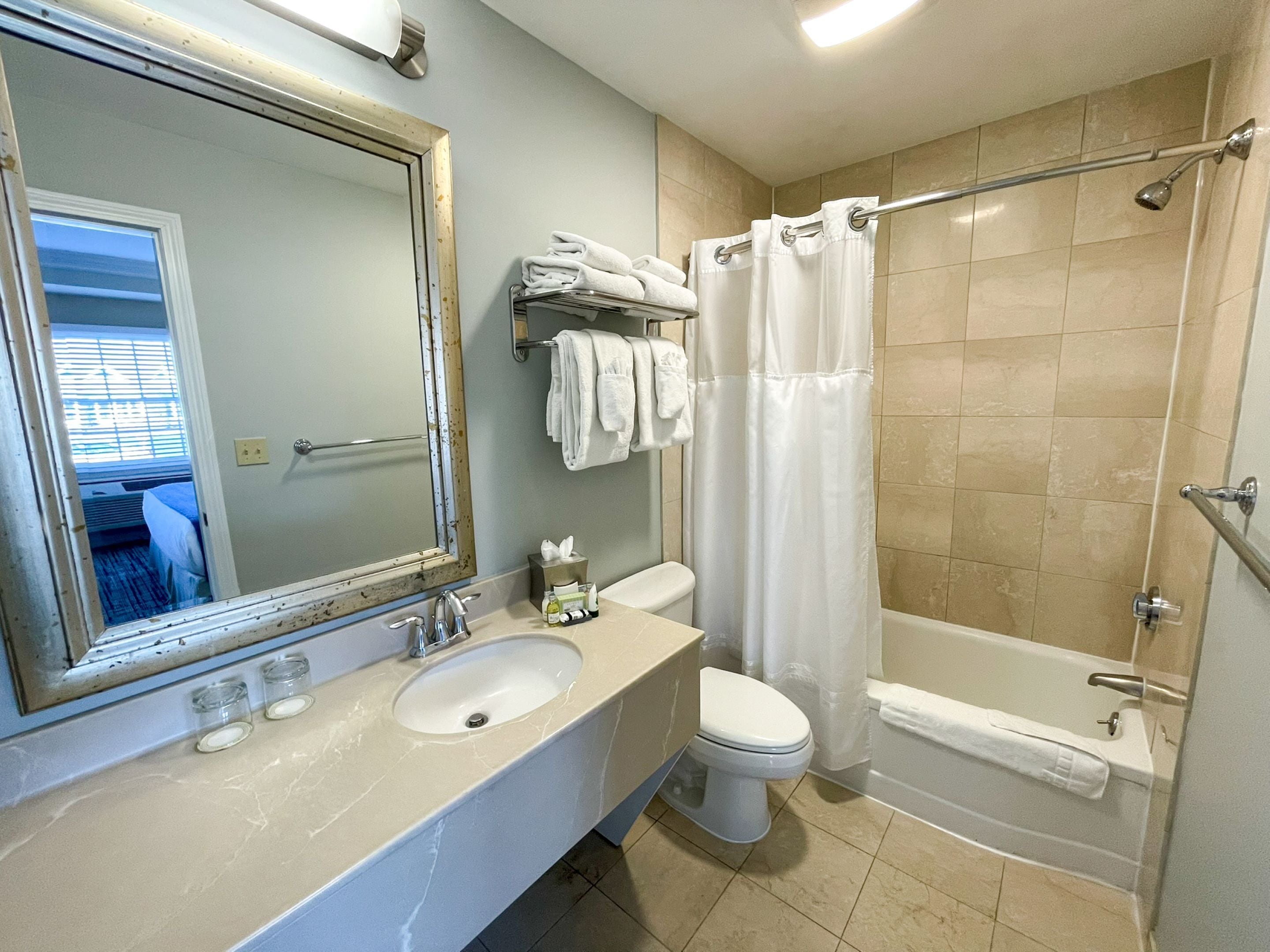 junior suite, balcony | bathroom | designer toiletries, hair dryer, towels