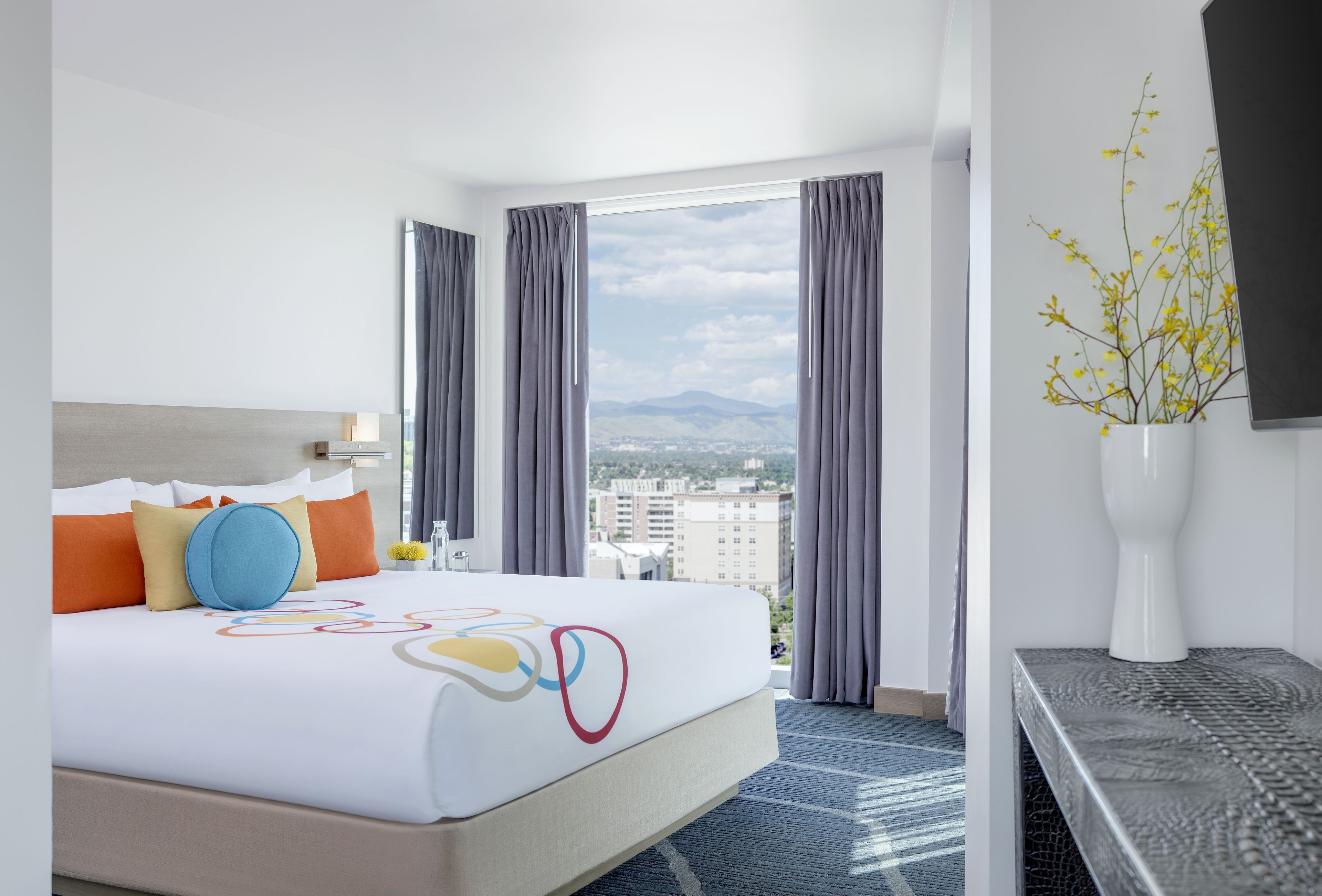 Premium bedding, down comforters, in-room safe, desk