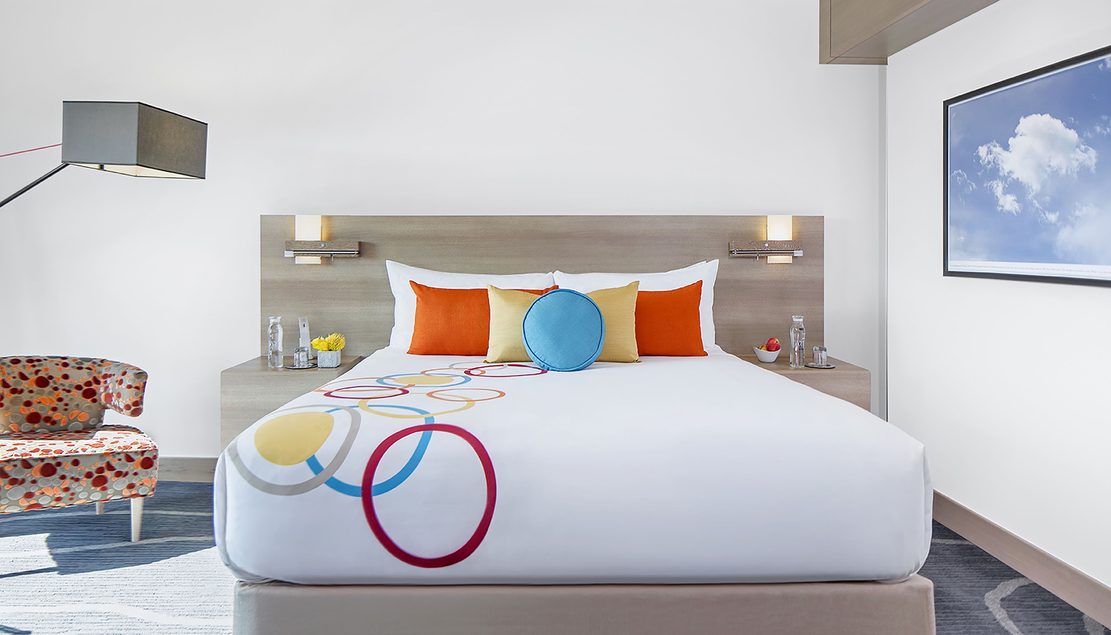 Premium bedding, down comforters, in-room safe, desk