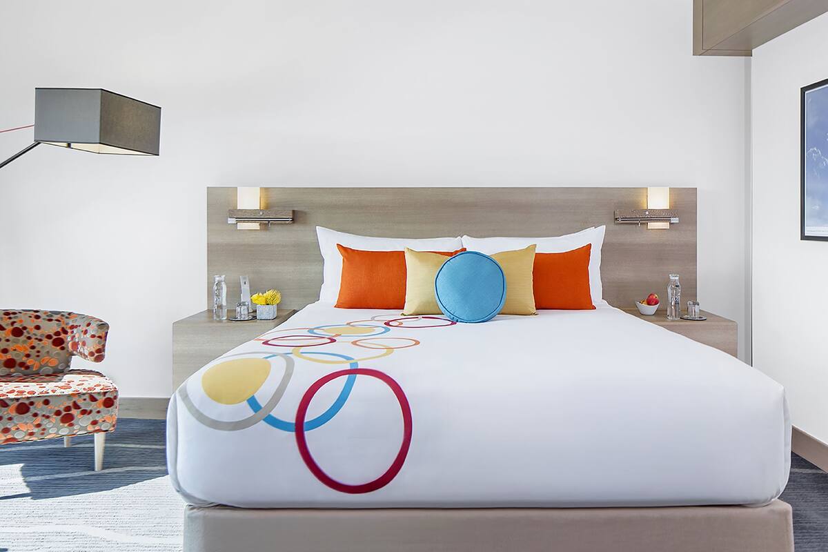 Premium bedding, down comforters, in-room safe, desk