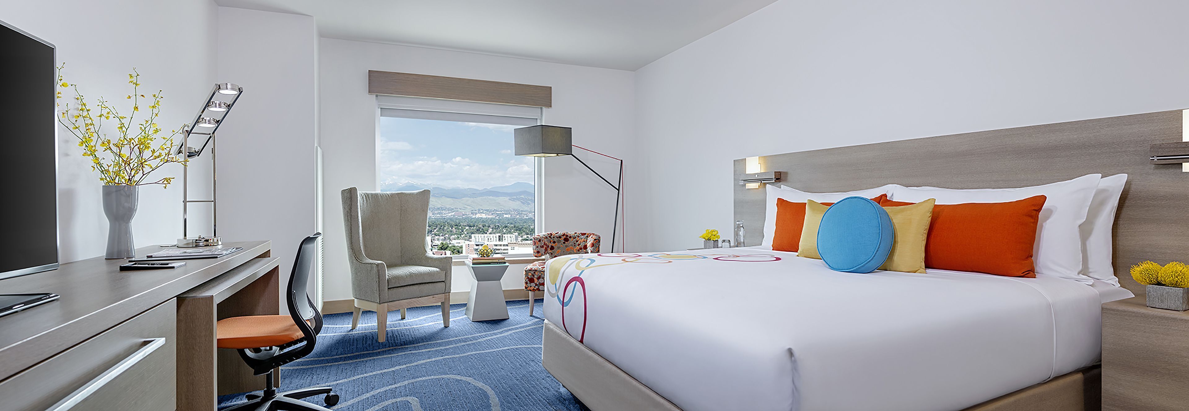 Premium bedding, down comforters, in-room safe, desk