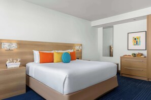 Premium bedding, down comforters, in-room safe, desk