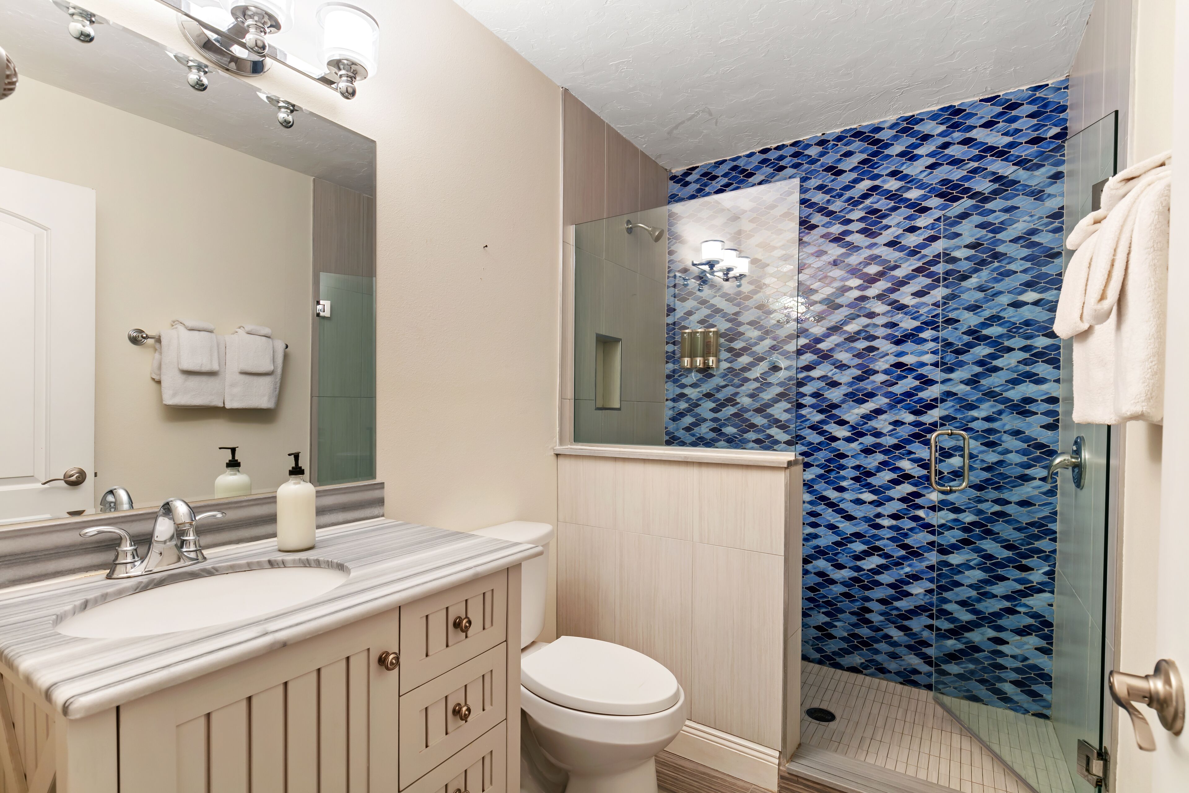 premium two bedroom suite  | bathroom | free toiletries, hair dryer, towels