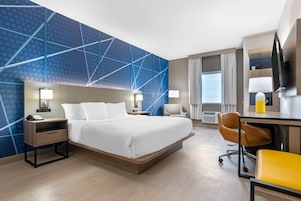 Room, 1 King Bed, Non Smoking (Efficiency, Upgrade) | Desk, laptop workspace, blackout drapes, iron/ironing board